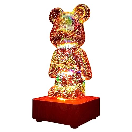 3D Firework Bear Light Projection